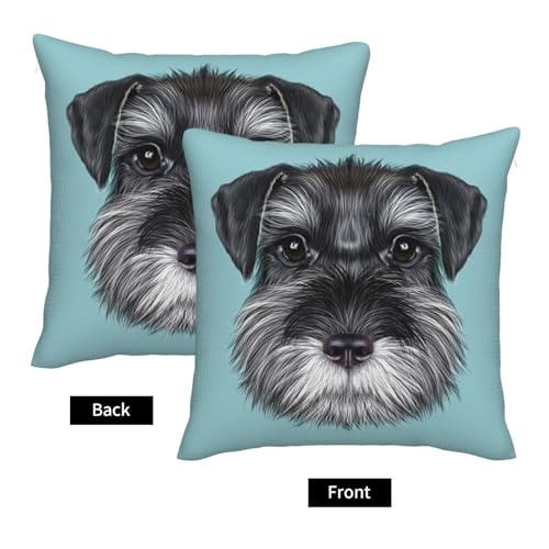 Housses de coussin Schnauzer bleu : protégez et décorez