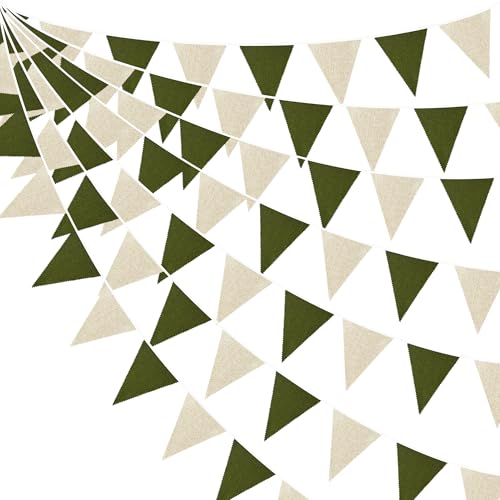 Olive Green Burlap Banner Garland