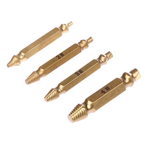 Conjunto de 4 peças de ferramentas de remoção de brocas de extrator de parafusos