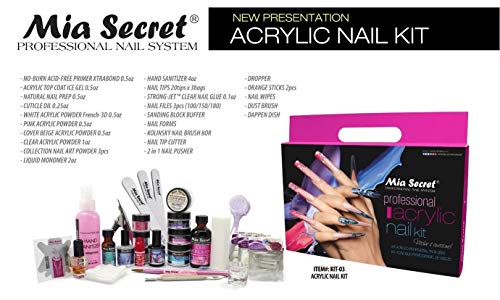 Mia Secret Professional Acrylic Nail kit For Beginners & Students (Kit-03)