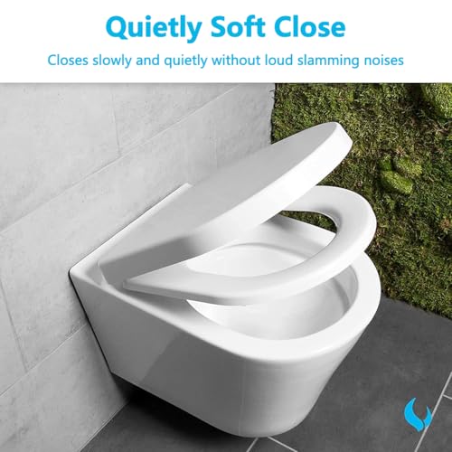 Abattant WC en D blanc durable en plastique PP robuste à charnières réglables