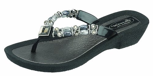 Grandco 25392E Black Moonlight 8 Thong #TOP24