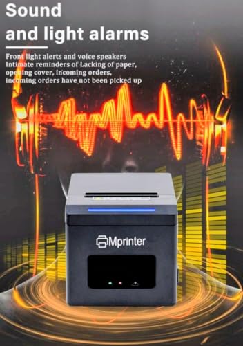 Image of R80A 80mm 3 Inch Advanced Thermal Receipt Printer with Auto Cutter | 200mm /s High-Speed | 4 in 1 | USB + Bluetooth + LAN + Voice Alerts | 203 DPI | for Shops & Restaurants (R80A)