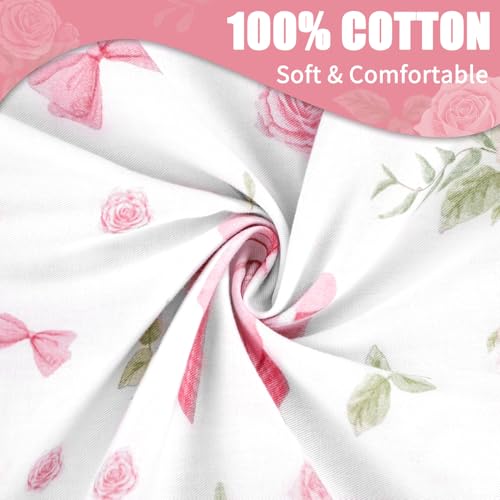 Image of Baby Lounger Cover for Boys Girls, Reversible Baby Nest Cover, Adjustable Baby Lounger Replaceable Cover for Infant Newborn, Portable and Machine Washable, Cotton Pink Rose Cover Only
