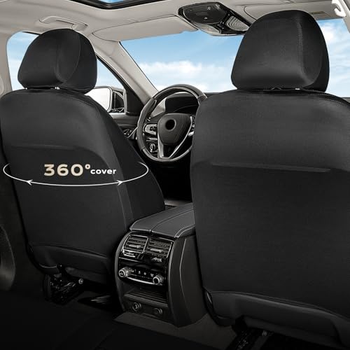 Image of Coverado Automotive Seat Covers, Car Seat Covers Full Set, Car Seat Cover, Waterproof Seat Covers, Car Seat Protector Car Seat Cushion Interior Truck Accessories Universal Fit Most Cars, Black&White