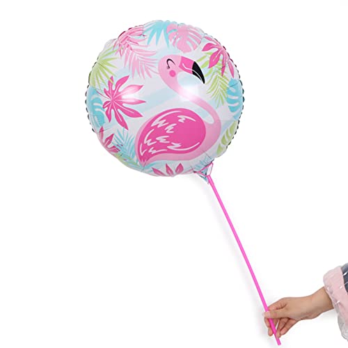 12 Pcs Flamingo Foil Balloons Hawaiian Flamingos Bird Pineapple Stars Leaf Pink Mylar Aluminum Helium Party Balloons For Wedding Birthday Baby Shower Holiday Tropical Summer Beach Luau Party Supplies #TOP5