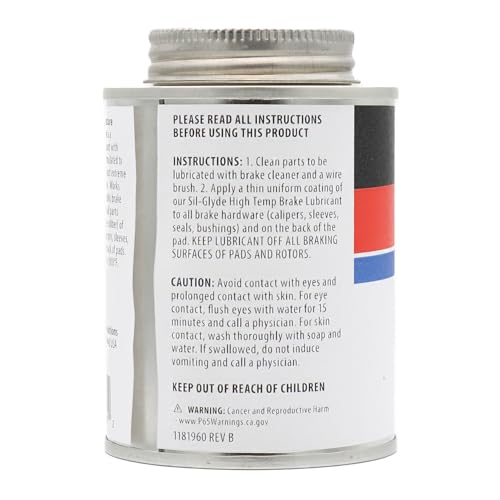 Image of AGS Automotive Solutions Ceramic-Glyde Silicone Brake Lubricant - 8oz Brush Top Can, Advanced Noise Reduction, Exceptional Brake Pad Protection, Reliable Performance (Pack of 2)