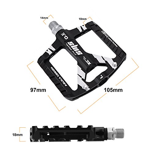 Vgeby 1 Pair Bike Pedals, Hollow-Out Design Aluminium Alloy Pedals For Mountain Bike Road Bicycle(Red) Bicycles And Spare Parts #TOP4