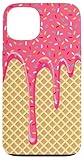 Strawberry Ice Cream Sprinkles Drips Waffle Cone Phone Case for iPhone 13