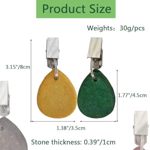 Hdtyyln 8Pcs Tablecloth Weights, Table Cloth Weights for Windy Days, Table Cloth Weight Marble with Metal Clips, Colorful Heavy Duty Windproof Clip Table Cover Weighted for Outdoor Picnic Party Tables - Thumbnail 6