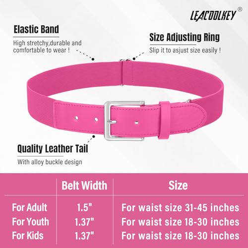 Image of LEACOOLKEY Baseball Belt and Socks Combo Set Adjustable Softball Socks and Elastic Belt for Youth and Adult