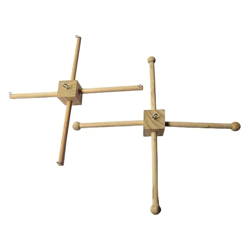 Miniatura 9 de Idkska - Percha móvil de madera para bebé, marco de suspensión móvil para cuna de bebé, soporte móvil de bricolaje para bebé en campana de cuna de