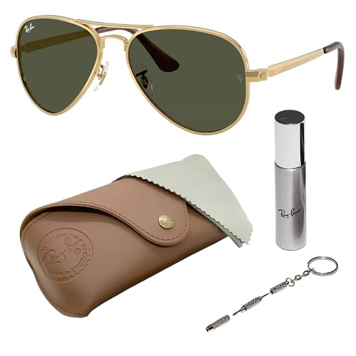 Image of Ray-Ban RB3925 AVIATOR MAX Pilot Shaped Sunglasses for Men & Women with Official RAYBAN Eyewear Kit - Classic Timeless Design