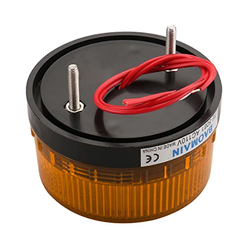 Baomain Industrial Signal Round Yellow Warning Light Strobe Warning Lamp Lte-5061 Ac 110V #TOP3