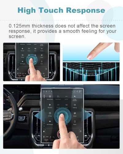 Image of CDEFG 4Pcs for 2025 2026 GMC Yukon Screen Protector, 16.8-inch Touchscreen for 2025 2026 GMC Yukon Accessories 11-Inch Digital Instrument Cluster Nano Screen Protectors HD Clear