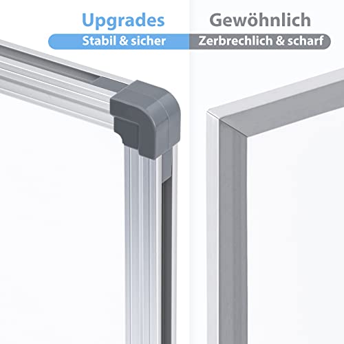 Magnetic Whiteboard Abwischbar für Schreibtisch,Magnetische Tragbare Doppelseitig Beschreibbar Staffelei White Board mit Ständer(30 x 40cm)