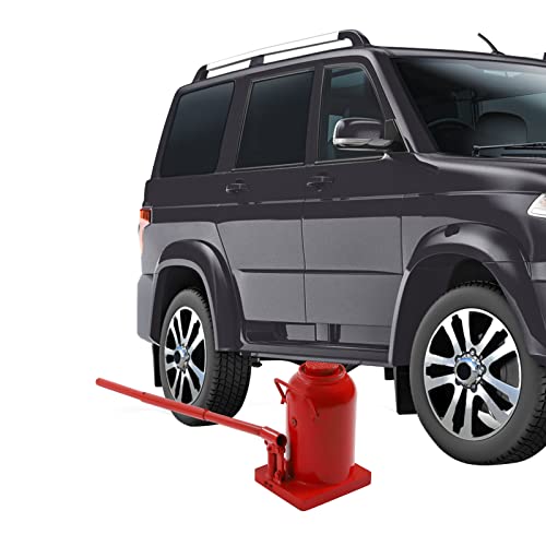 LSYSGSB 50 Ton Air Hydraulic Bottle Jack with Aluminum Alloy Pump/Pneumatic Quick Lift Welded Car Jack with Longer Lifespan,for Car, Pickup, Truck, SUV, Industrial Engineering, Red (110,231lbs)