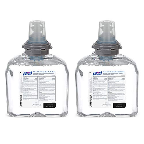Image of Purell Advanced Green Certified Instant Hand Sanitizer Foam, 1200 mL Hand Sanitizer Foam Refill for Purell TFX Touch-Free Dispenser (Pack of 2) - 5391-02