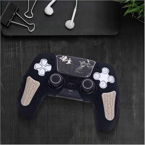 Image of Meyaar PS 5 Controller Cover Case, Anti-Slip Silicone Cover Skin Compatible with PS5 Dual Sense Controller with Thumb Grip Caps, Joystick Protectors (Grey)