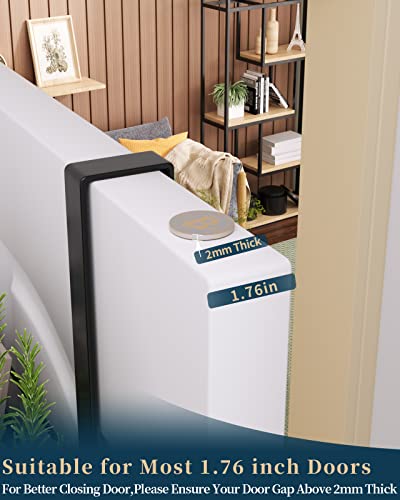 Consumest Door Hanger With 9 Hooks & 2 Mesh Basket, Over The Door Hooks Hanging Coat Rack, Back Of Door Storage Organizer For Bathroom, Kitchen, Bedroom-Black (For 1.76In Doors) #TOP4