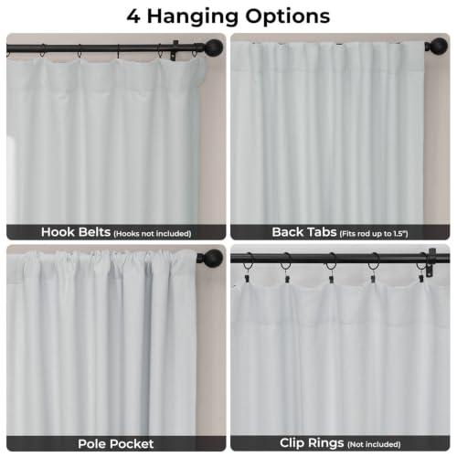 HPD Half Price Drapes Bellino Textured Faux Linen Room Darkening Curtains 84 Inches Long (1 Panel), Curtains for Bedroom & Living Room, 50W x 84L, Mist White by HPD Half Price Drapes - Used condition - Image 6
