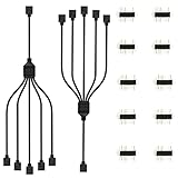 【Función extendida】: el conector de extensión de la tira de LED se usa para extender el rango de uso de la tira de LED, lo que le permite conectar varios segmentos de luz juntos.