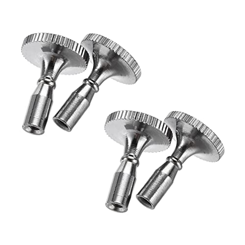 YOKIVE 4 Pack Lampe Schalter Ersatz Knopf EIN/AUS Licht Drehknöpfe | 20mm Länge Verlängerungen Toll für Lampen Leuchten(Chrom Farbe)