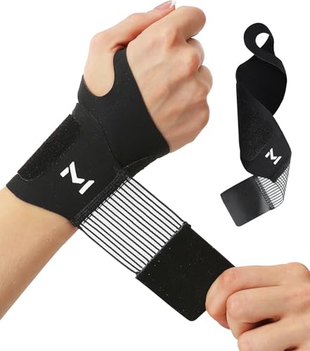 Image of 2 Pcs Compression Wrist Brace, Adjustable Wrist Support for Pain Relief, Tendonitis, Arthritis, Tear, Ultra-Thin Wrist Braces for Sports, Fitness, Weightlifting, Daily Use