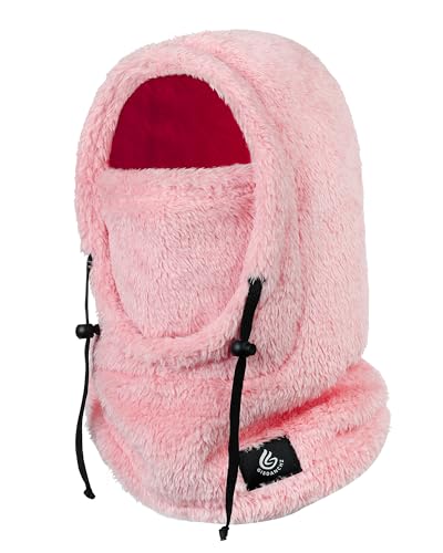 Gisdanchz Passamontagna Donna, Scaldacollo Donna Balaclava Ski Mask, Passamontagna Moto Scalda Collo Invernale Uomo Sci, Rosa