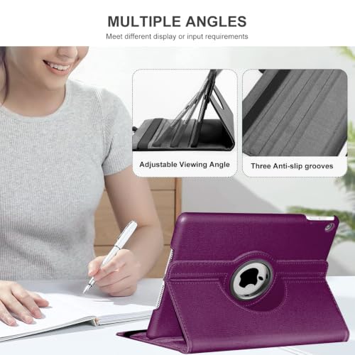 New iPad 9th / 8th / 7th Generation 10.2 Case - 360 Degree Rotating Stand Smart Cover Case with Auto Wake/Sleep for Apple iPad 10.2" 2021/2020 / 2019 (Violet) by Hsxfl - Used condition - Image 5