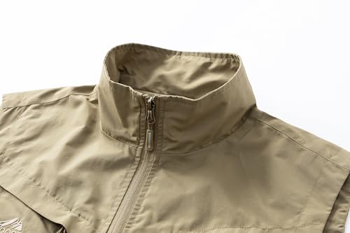 Men's Outdoor Tactical Vest Lightweight Multi-Pocket Multi-Purpose Vest Full Zip Front4