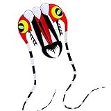 Xtahdge 子供と大人のための3D凧ビーチパーク家族旅行アウトドアゲームのための30mストリング付きの巨大なフレームレスソフトパラフォイルジャイアントカイト