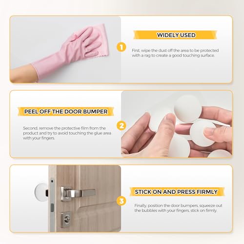 image for Ravinte Hardware Door Stopper Wall Protector Door Bumpers for Walls wi