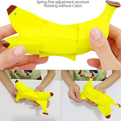 3X3 Banana Fruit Magic Cube Puzzle 1:1 Realistic Fruit Learning Magic Cube Speed Cube Special-Shaped Puzzle Cube #TOP5