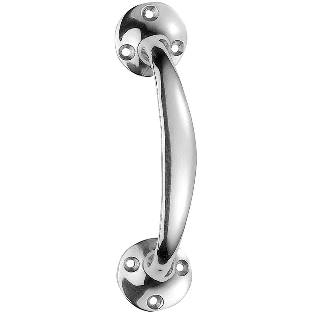 Victorian Bow Shaped Pull Handle - 152mm Length - 32mm Proj - Polished Chrome | Traditional Pull Handle - Suitable for Lightweight Internal Doors - Ornate Design Cabinet Handle