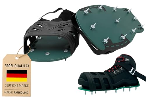 Pangolino Nagelschuhe | Fertig montiert | 19 mm Nägel + 60 mm Nägel | Verwendbar als Rasenbelüfter oder Estrichschuhe | Inkl. Zwei Nagellängen | Nagelschuhe Profi