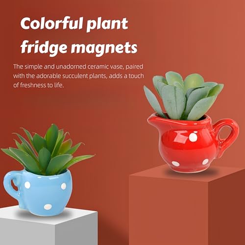 Imanes decorativos mini jarrón de cerámica para refrigerador miniatura 5