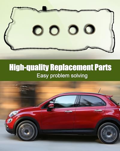 Image of VC4363G Valve Cover Gasket with Grommets Fit for Jeep Renegade Dodge Dart Fiat 500L Fiat 500X 1.4L 1368CC 83cid L4 Gas SOHC Turbocharged 2012-2020