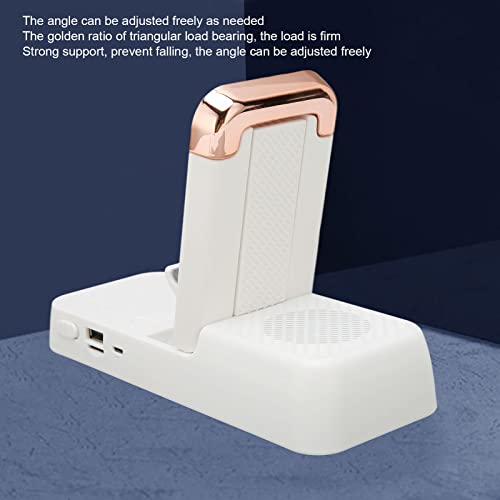 Suporte de celular branco ABS 2 em 1 com graves profundos com alto-falante para smartphone de 413 po