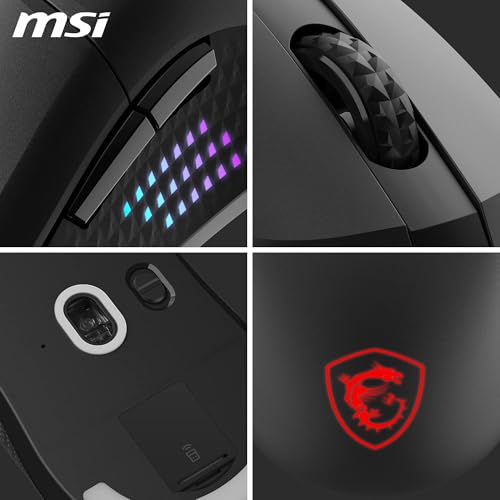 Ratón Gaming de 26000 DPI MSI Versa 300 Elite inalámbrico con 6 botones configurables 6