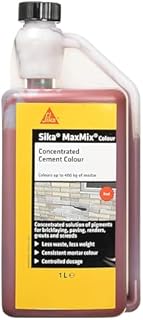 Sika  MaxMix Cement Colour  Concentrated Colourant For Mortars, Rendering, Concrete And Pointing  Easy To Use  Economical  Red  1 Litre