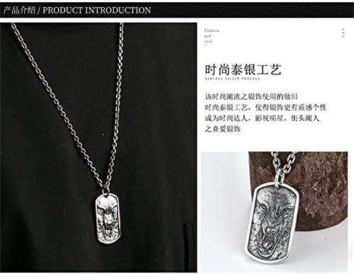 Collier domineur argent 925 pendentif double face rétro - 8