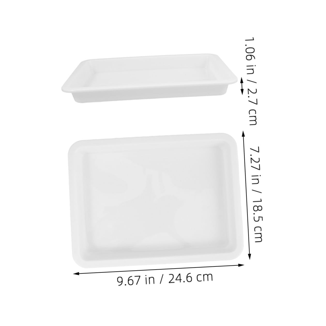 4 Stück Laborchemikalientablett aus Chemikalienbeständigem Kunststoff Auslaufsichere Laborschalen 25 X 18,5 X 2,5cm Vielseitig für Laborproben und Experimente