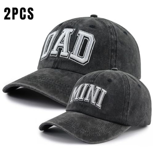 Image of Funny Dad Mom Mini Matching Family Hat, Adjustable Embroidered Parent-Child Baseball Cap