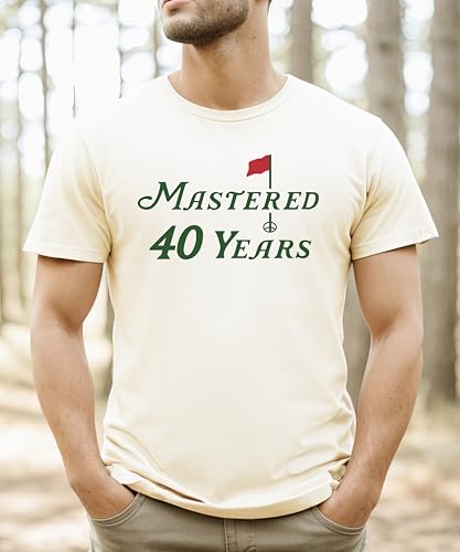 Mastered 40 Years Golf Shirt for Men and Women Funny 40th Birthday Golfing Theme Tee4
