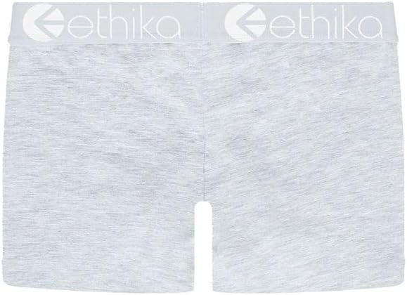 Ethika Girl's Staple Boxer Brief with Signature Waistband for All-Day Comfort - Modal - Light Heather