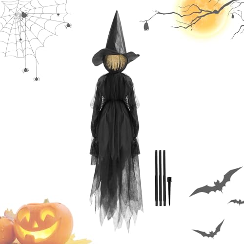 Sorcière Halloween extérieur et accessoires de jardin sonores - 2