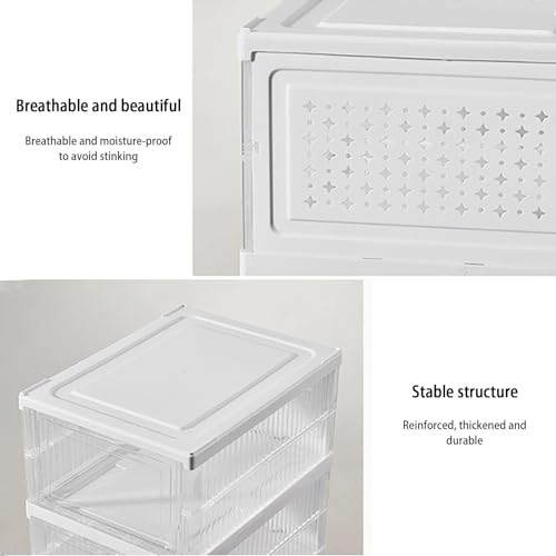 Organizador de zapatos plegable y transparente ideal para ganar espacio limpio en el dormitorio 8