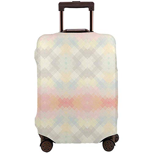 Preisvergleich Produktbild Stilvolle Raster waschbar Nicht verblassen undurchlässigen Druck Reisekoffer Cover Protector Beste elastische Anti-Scratch für Girlsch Größe L