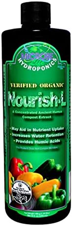 MICROBE LIFE HYDROPONICS Nourish-L Liquid Fertilizer for Hydroponics Gardening, Stimulator to Enhance Plant Nutrient Absorption for Fruits and Vegetables, Better Yields Better Grows (16 Ounces)